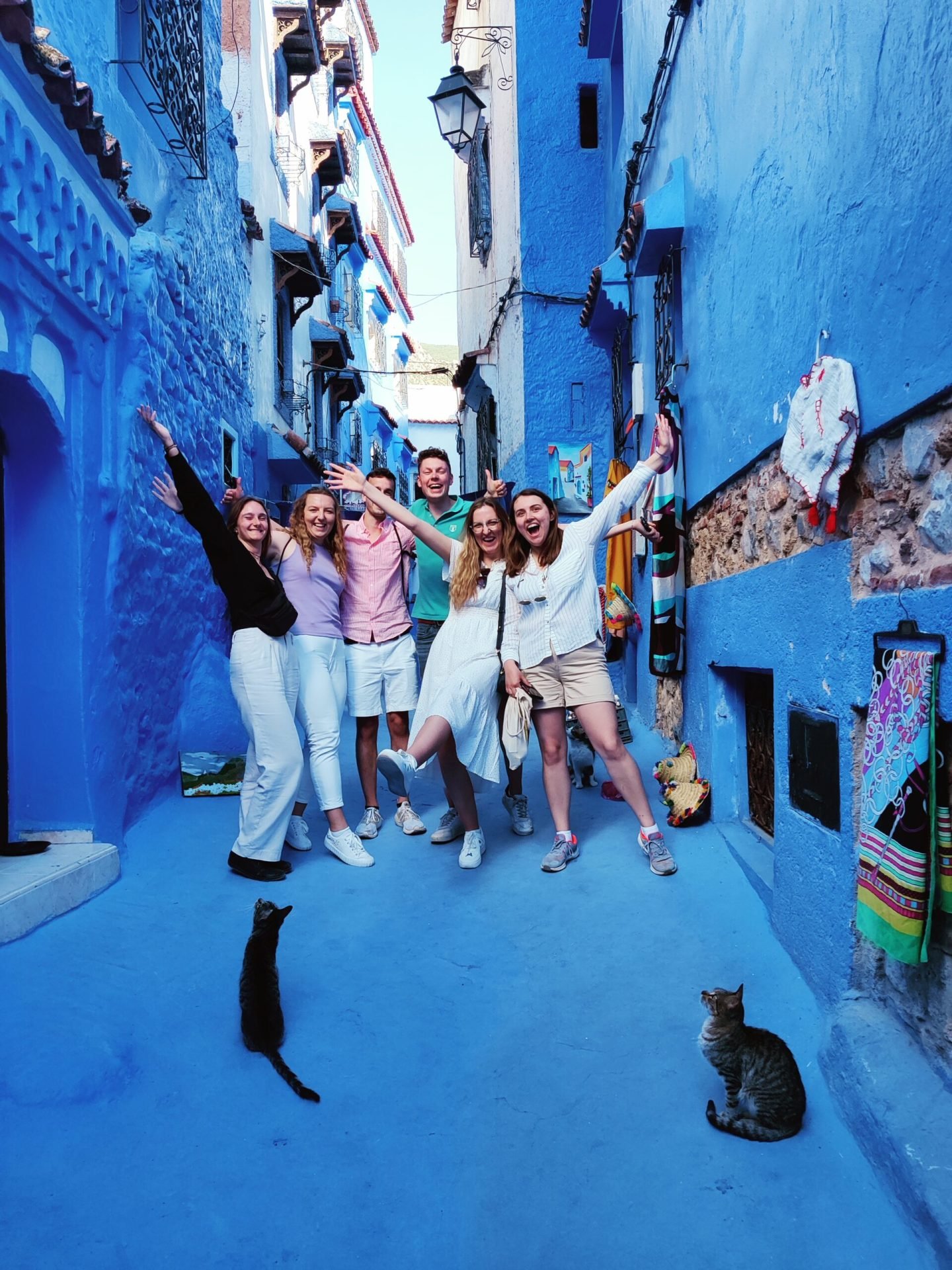 Study Abroad Students enjoying the Morocco Blue Cities Weekend